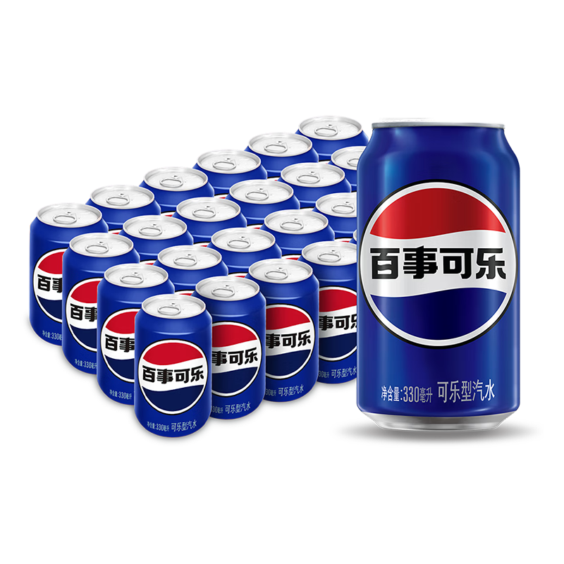 百事碳酸饮料汽水330ml*24听 31.7元 - 86线报