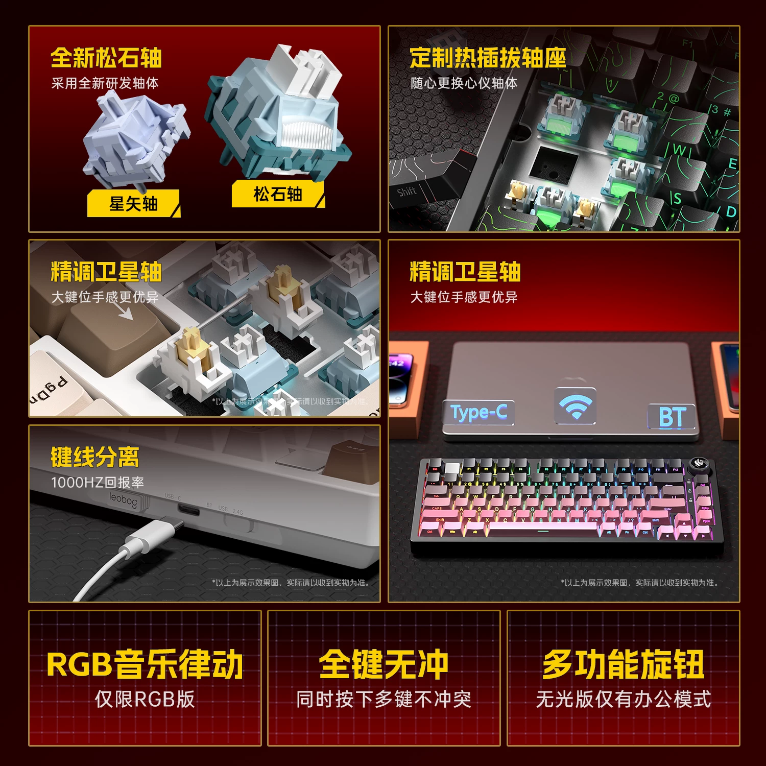 LEOBOG Gasket结构机械键盘PP定位板 119元 - 86线报