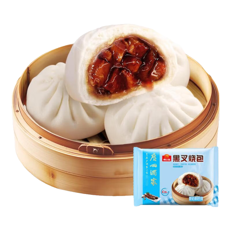 广州酒家黑叉烧包半成品生鲜速食337.5g(9个装) 58.8元 - 线报酷 广州酒家黑叉烧包半成品生鲜速食337.5g(9个装) 58.8元 - 线报酷