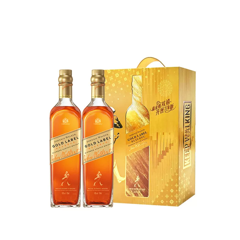尊尼获加金牌珍藏苏格兰威士忌750ml*2双支 319.88元 - 线报酷