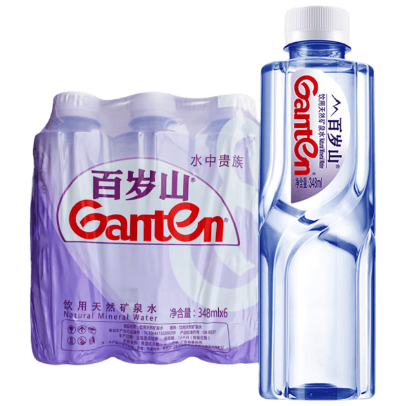 景田百岁山天然矿泉水348ml×6瓶 6.77元 - 86线报