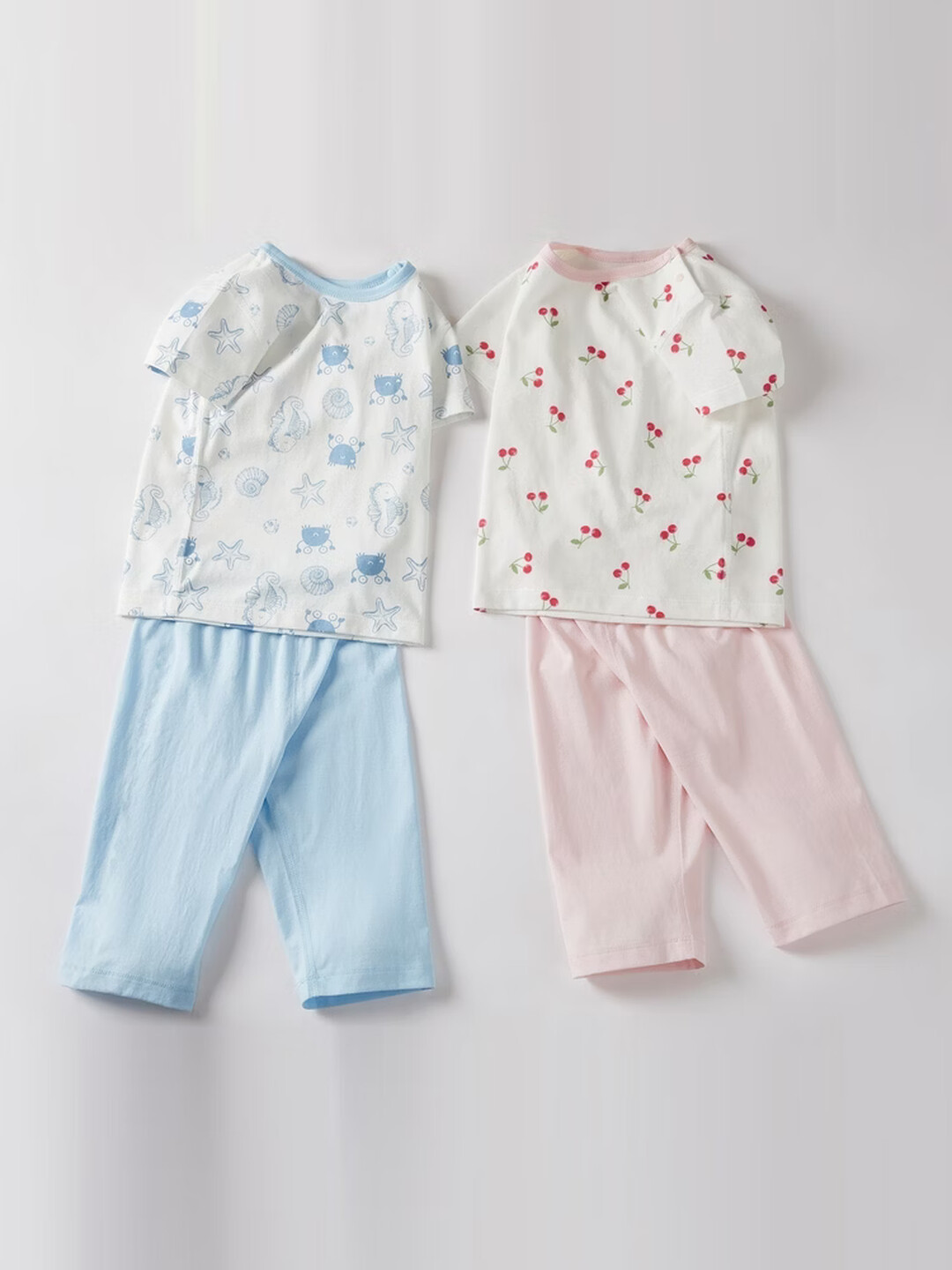 丽婴房夏季纯棉家居服套装玉湖蓝-100%棉 31元 - 86线报