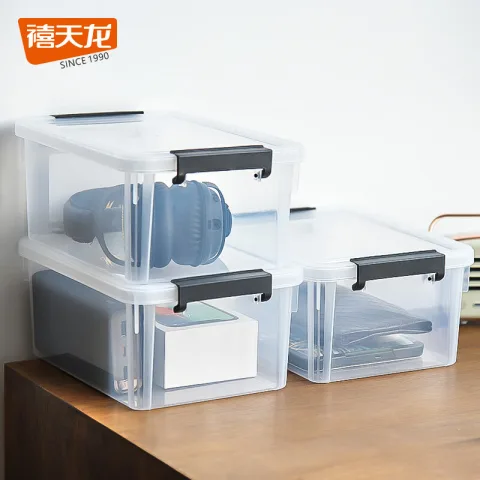 禧天龙 加厚收纳箱 3个装 透明白 23*17*10CM 券后17.92元 图片 2