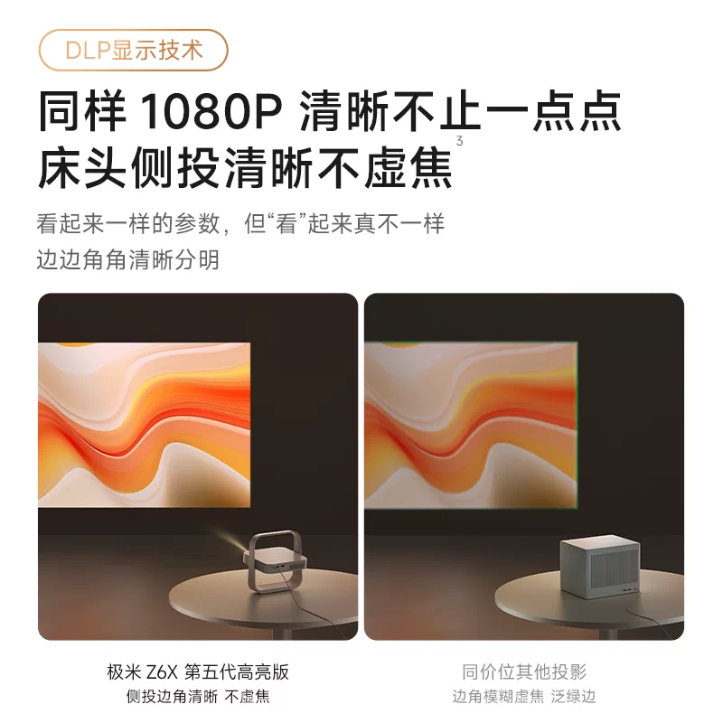极米投影Z6X第五代高亮版投影仪 1349元 - 线报酷