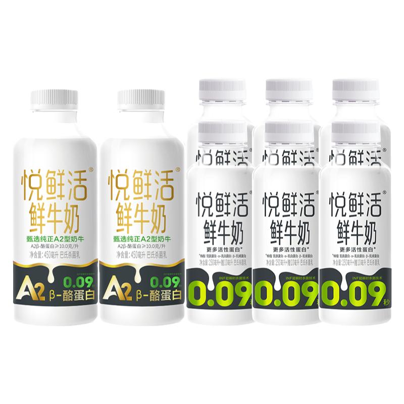悦鲜活A2β-酪蛋白鲜牛奶950ml*3 31.85元 - 爱挖宝线报