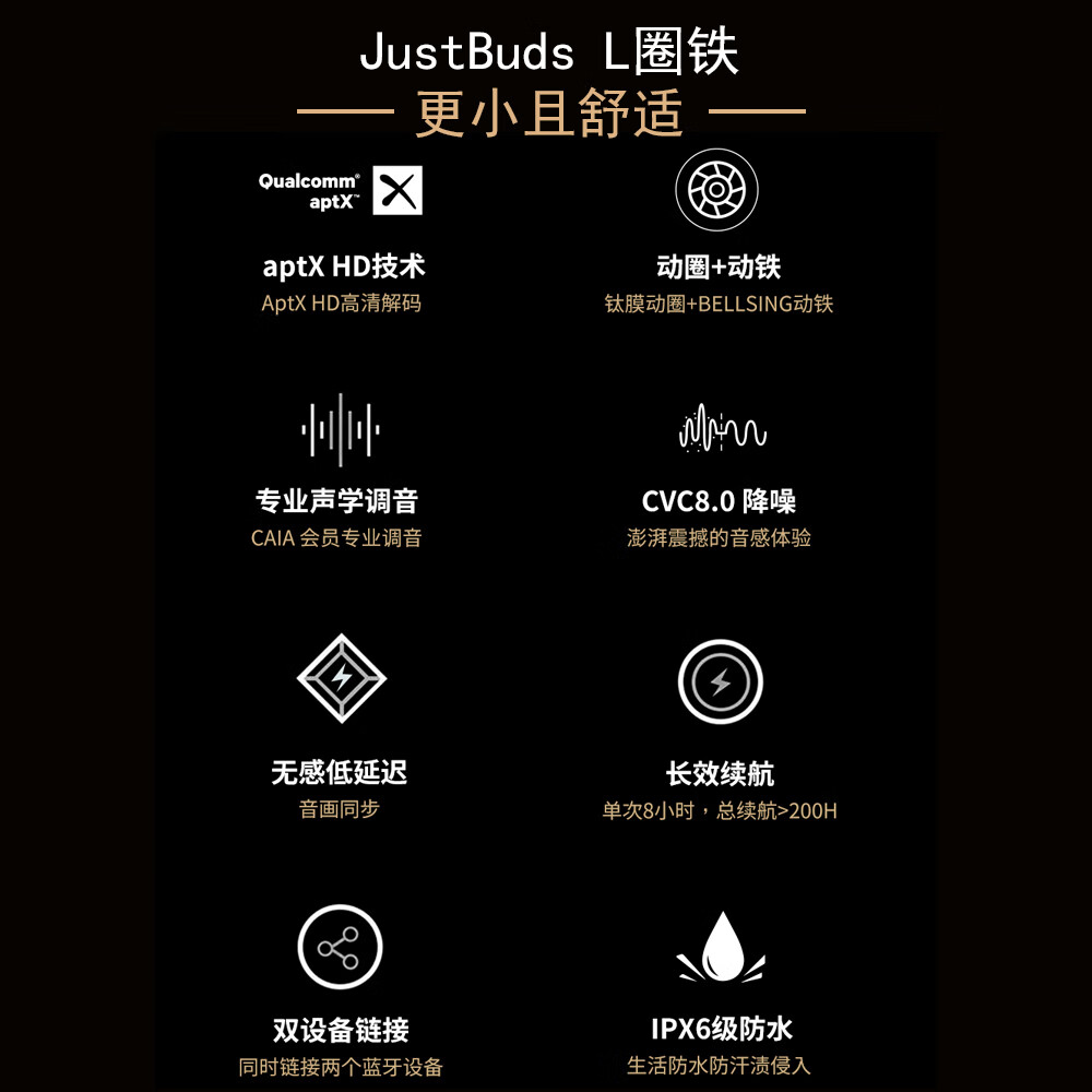 匠子圈铁混合单元分频设计真无线蓝牙耳机有线充电Type-C 324.14元 - 86线报