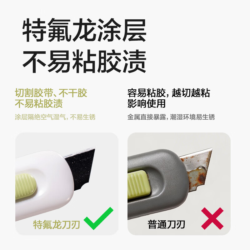 得力 美工刀拆快递小刀开箱神器防粘大师裁纸刀壁纸刀升级20倍防粘 - 86线报
