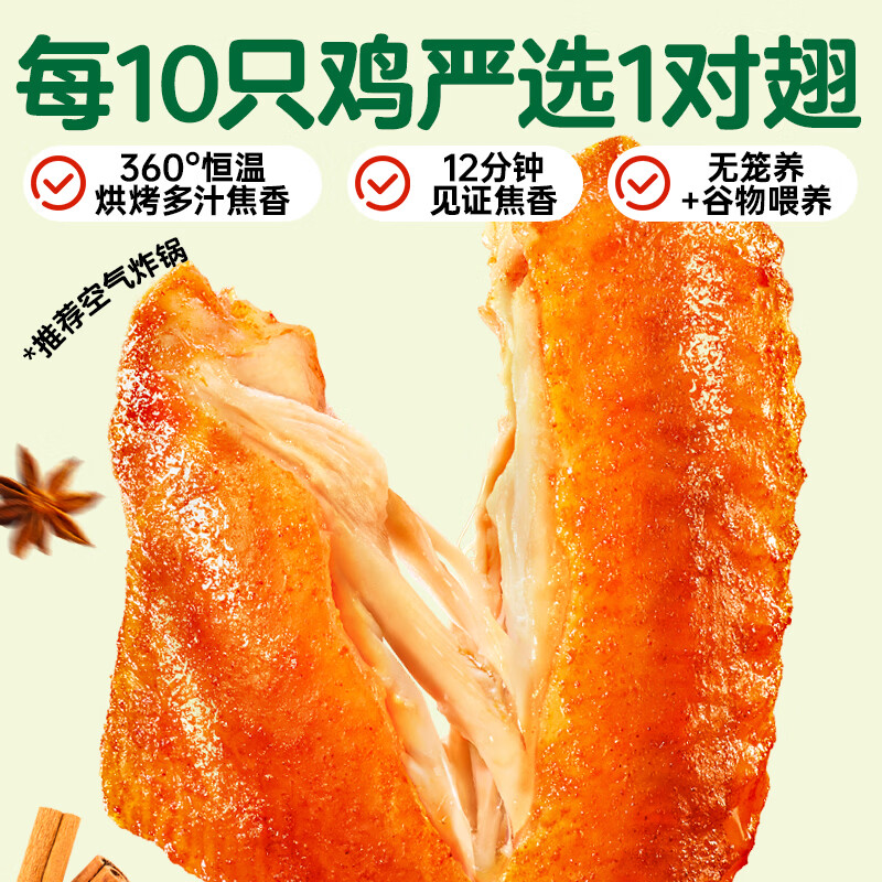 圣农嘟嘟翅奥尔良味鸡翅中2袋装空气炸锅半成品快手菜儿童早餐280g×2袋 51.8元 - 86线报