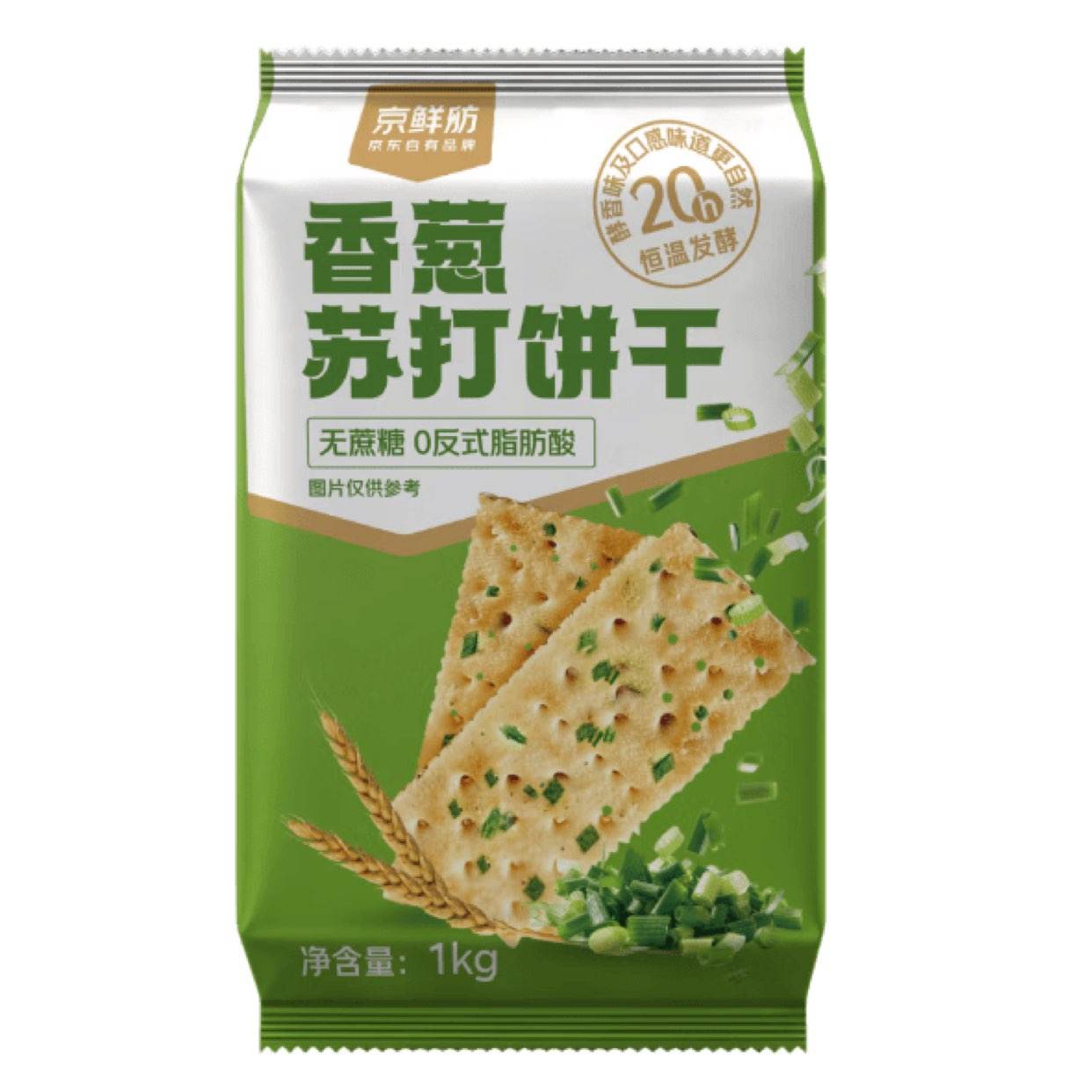 七鲜京鲜舫香葱苏打饼干1000g无糖 9.95元 - 线报酷