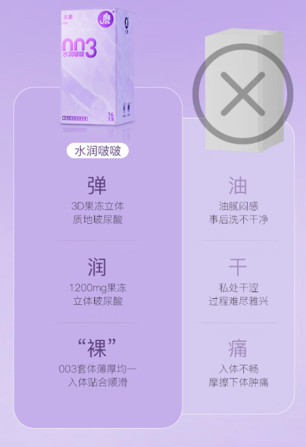 大象003玻尿酸水润啵啵安全套含赠18只 40.1元 - 线报酷