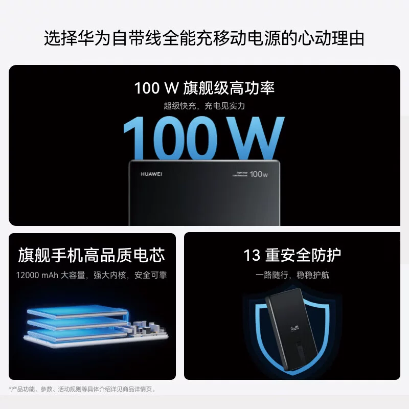 华为CP020移动电源Type-C 66W双向快充 189.05元 - 线报酷