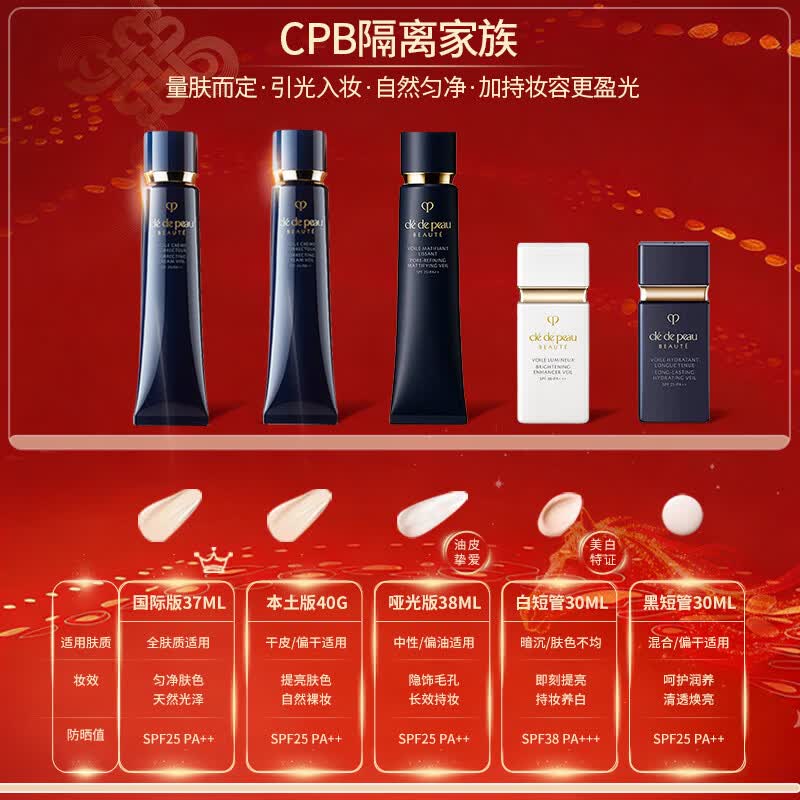 CPB明星长管隔离37ml装光凝润采妆前霜 178.85元 - 线报酷