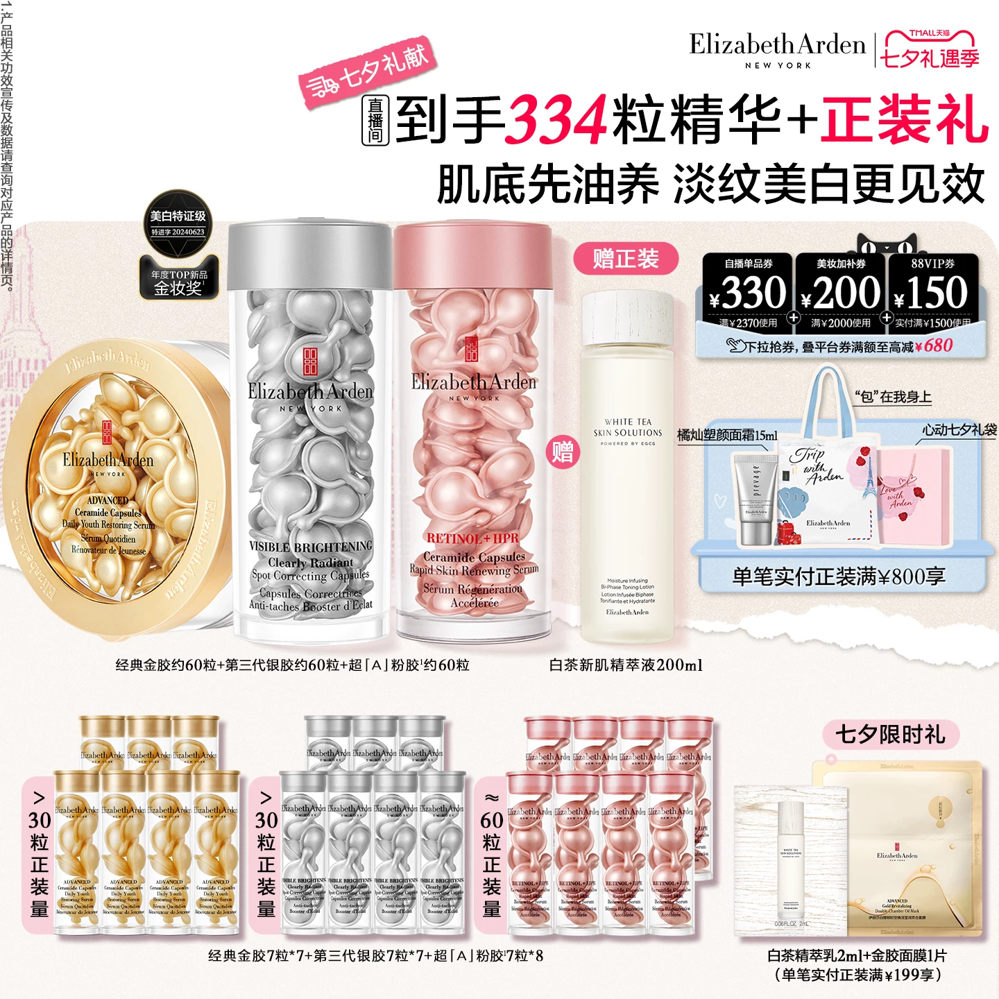伊丽莎白雅顿时空焕活夜间多效胶囊精华 2070元 - 86线报