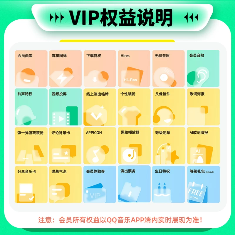 QQ音乐会员豪华绿钻年卡绿钻豪华版一整年 138元 - 86线报