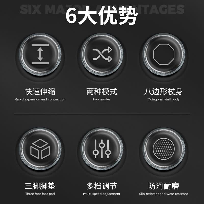 医仑特伸缩拐杖老年拐杖起身辅助力行走器医用防滑摔拐棍手杖 66.45元 - 86线报