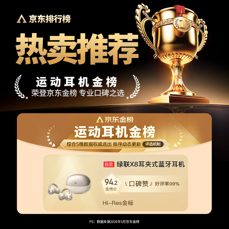 绿联X8耳夹式蓝牙耳机 399元 - 86线报
