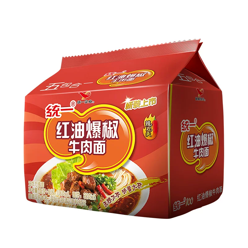 统一方便面泡面红油爆椒牛肉面105g*5袋 5.32元 - 86线报