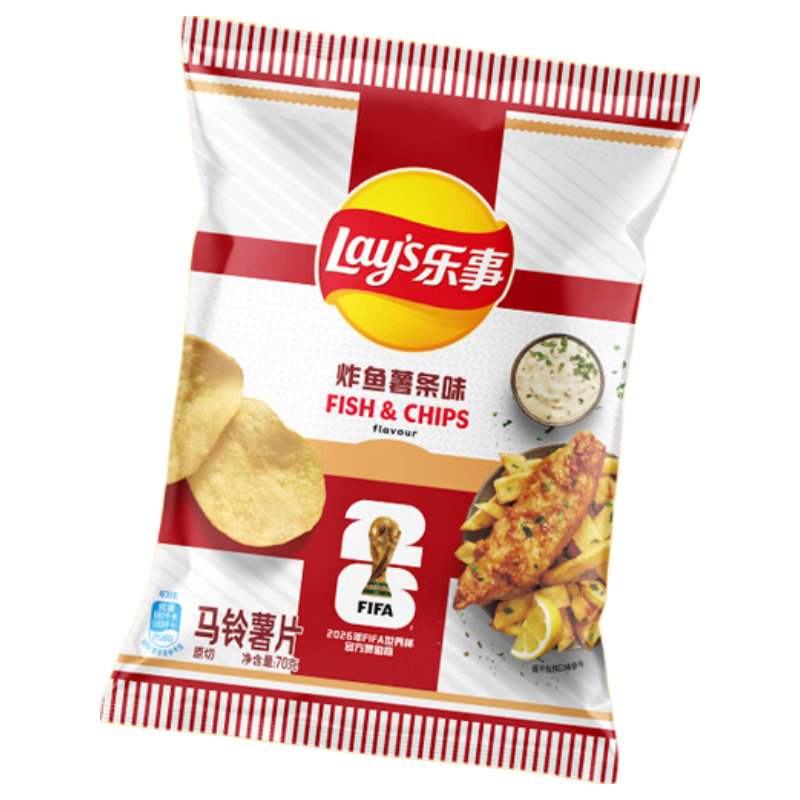 乐事炸鱼薯条味70g袋装薯片需买13件 3.8元 - 86线报