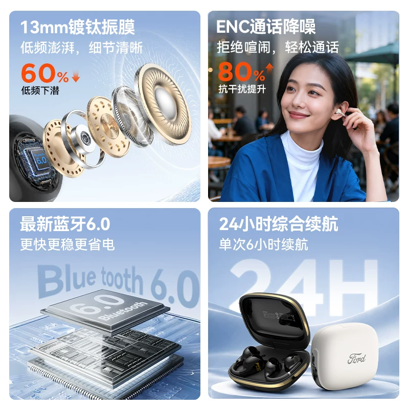 BUGANI福特B32耳夹式蓝牙耳机 39元 - 86线报 BUGANI福特B32耳夹式蓝牙耳机 39元 - 86线报