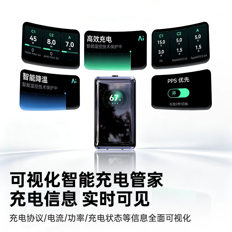 绿联X8 67W国际转换插头全球通用 189元 - 线报酷