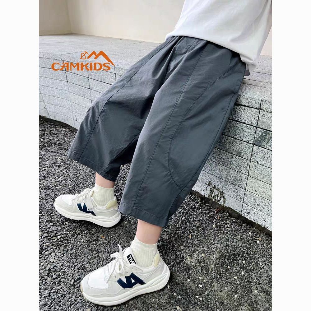 CAMKIDS男童七分裤夏季休闲帅气中大童短裤夏装男孩宽松炸街裤子 17.5元 - 线报酷