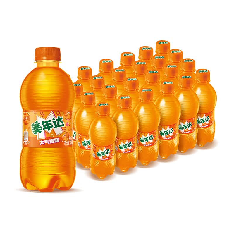 美年达百事可乐美年达Mirinda橙味汽水碳酸饮料300ml*24瓶整箱装 25.03元 - 86线报