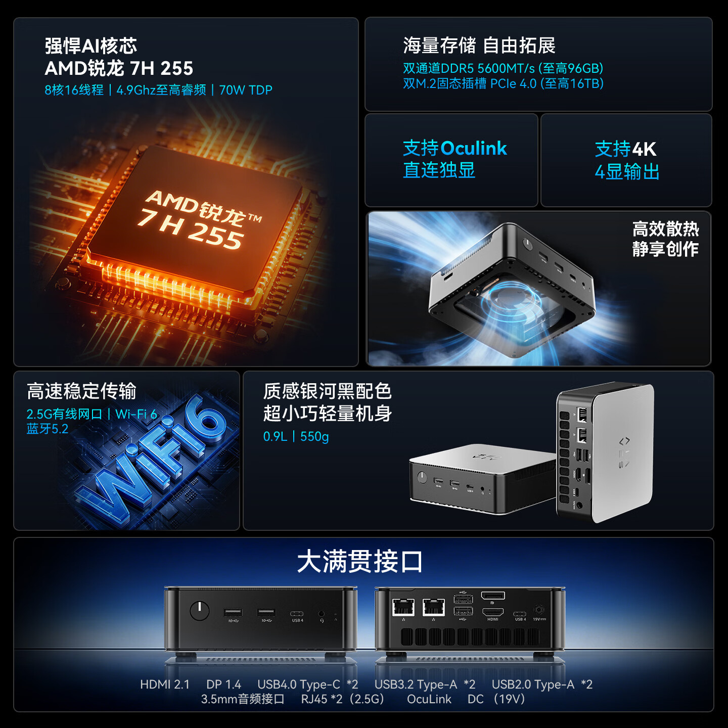 希未R3e迷你主机AMD R7H255准系统无内存硬盘 1689元 - 86线报