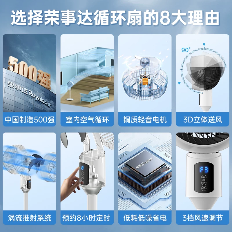 荣事达静音空气循环扇遥控器 59元 - 86线报