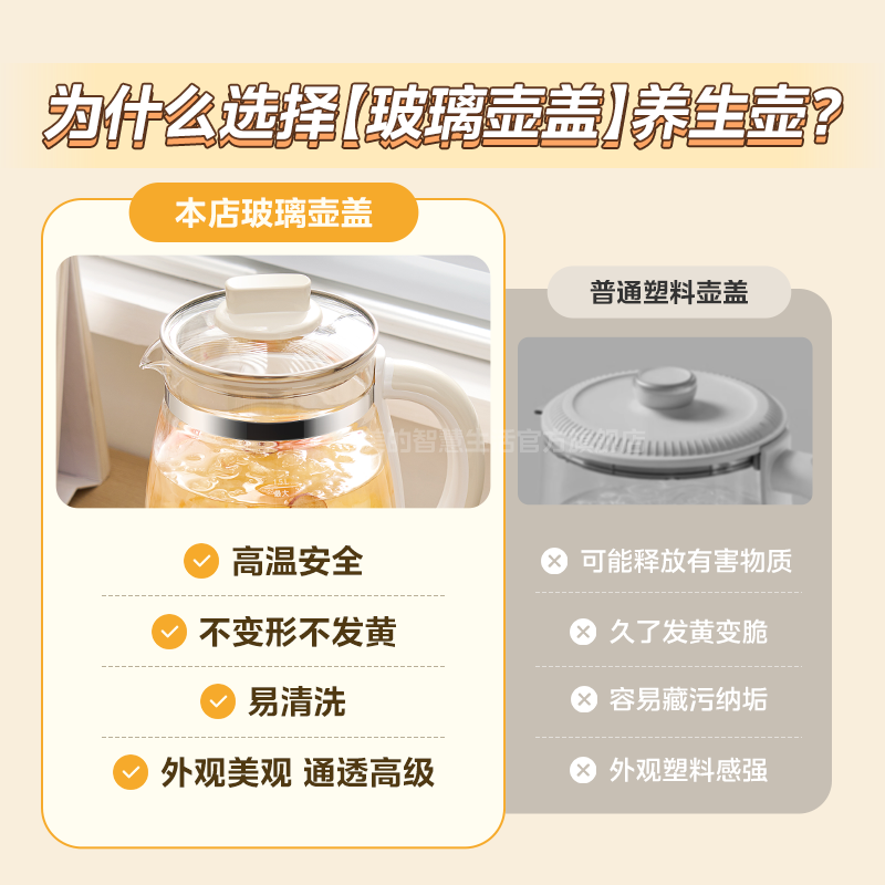 美的智能预约养生壶1.5L 74元 - 86线报