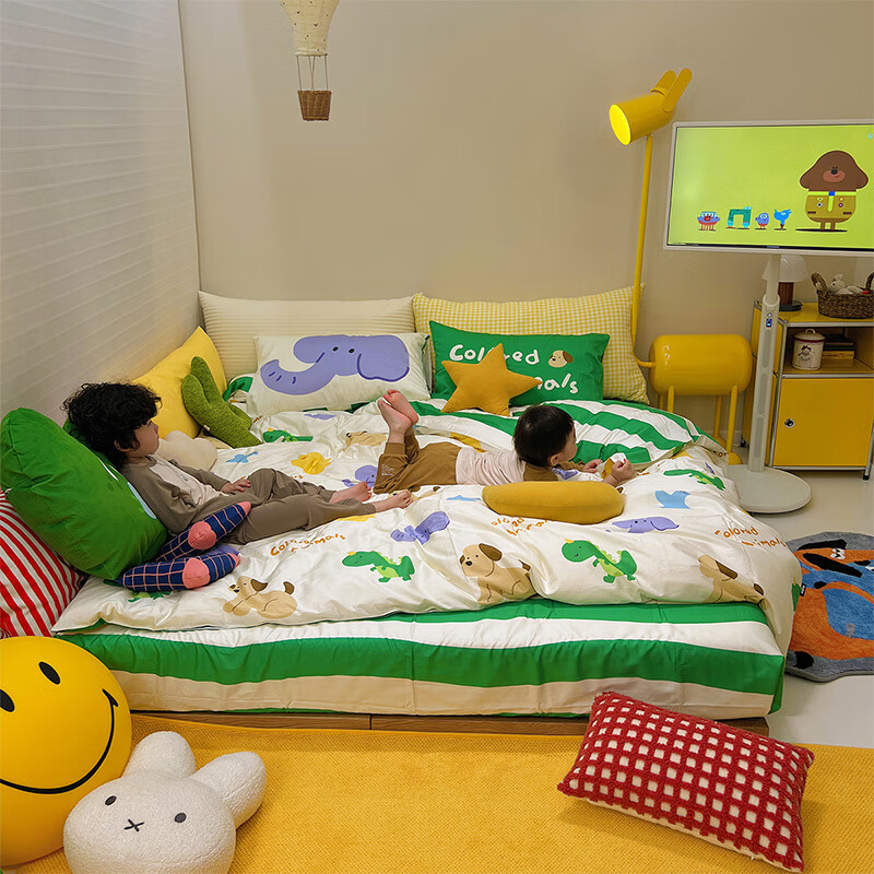 多喜爱全棉卡通彩色幼稚园1.2米床床单款 138.11元 - 86线报