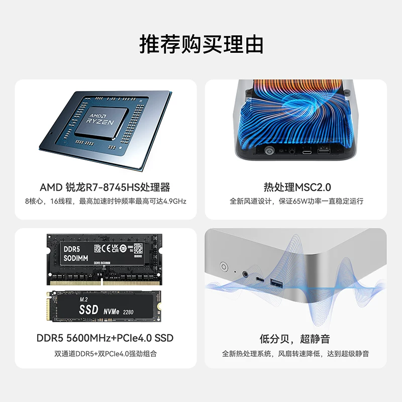零刻Beelink SER8 8745HS高性能AMD锐龙7 - 86线报