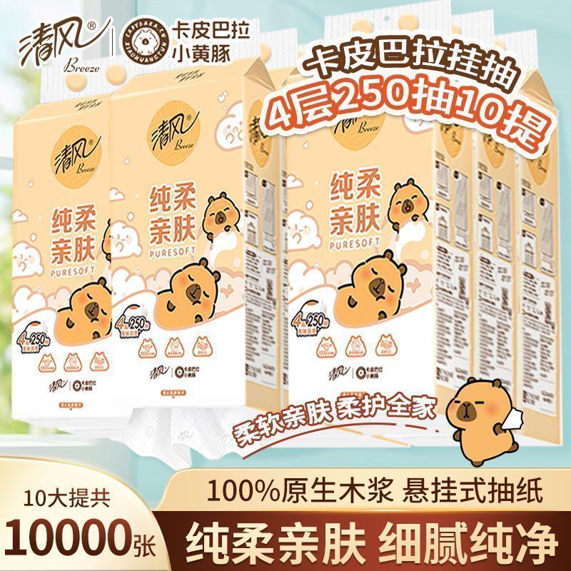 清风悬挂式抽纸4层250抽*10提 17.94元 - 美泡泡