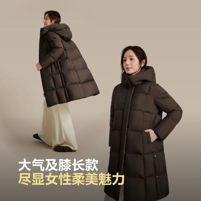 波司登经典都市休闲长款连帽女士羽绒服 427.44元 - 线报酷