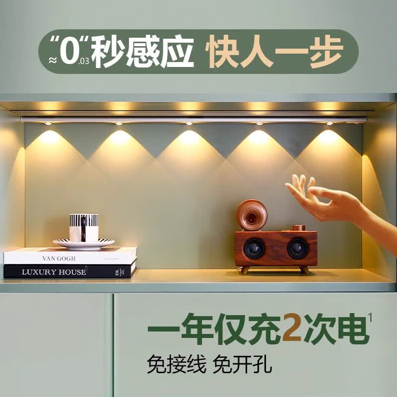 以典薄智能人体感应led灯充电式长条波纹灯猫眼感应灯山80cm人体感应款 20.2元 - 线报酷