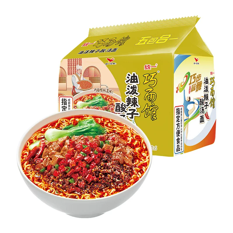 统一巧面馆油泼辣子酸汤面方便面泡面面皮110g*5袋 5元 - 86线报 统一巧面馆油泼辣子酸汤面方便面泡面面皮110g*5袋 5元 - 86线报