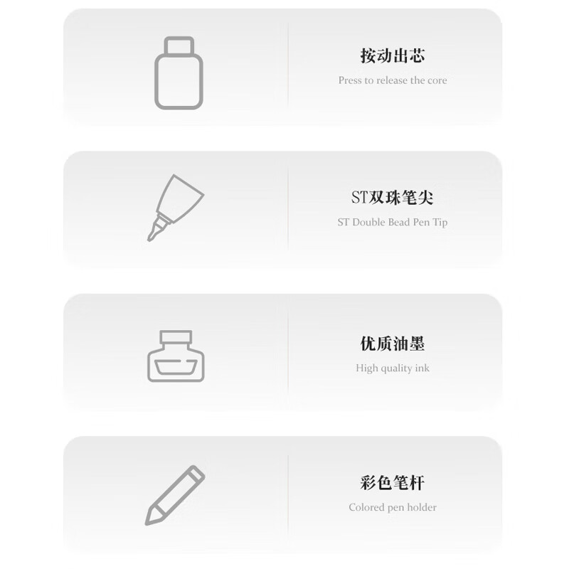 齐心顺滑速干按动中性笔签字笔水笔蓝色笔杆0.5mm双珠ST头黑色6支/盒CPGP0075 1.7元 - 86线报