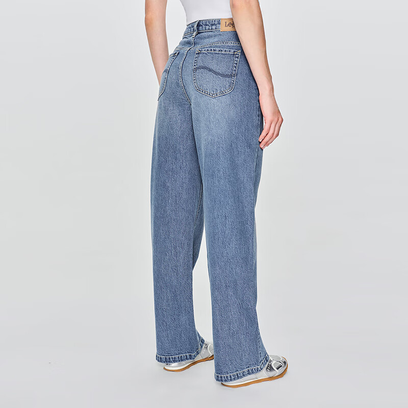 Lee 26秋冬新品428高腰舒适直筒牛仔裤中蓝色女休闲 270.02元 - 线报酷