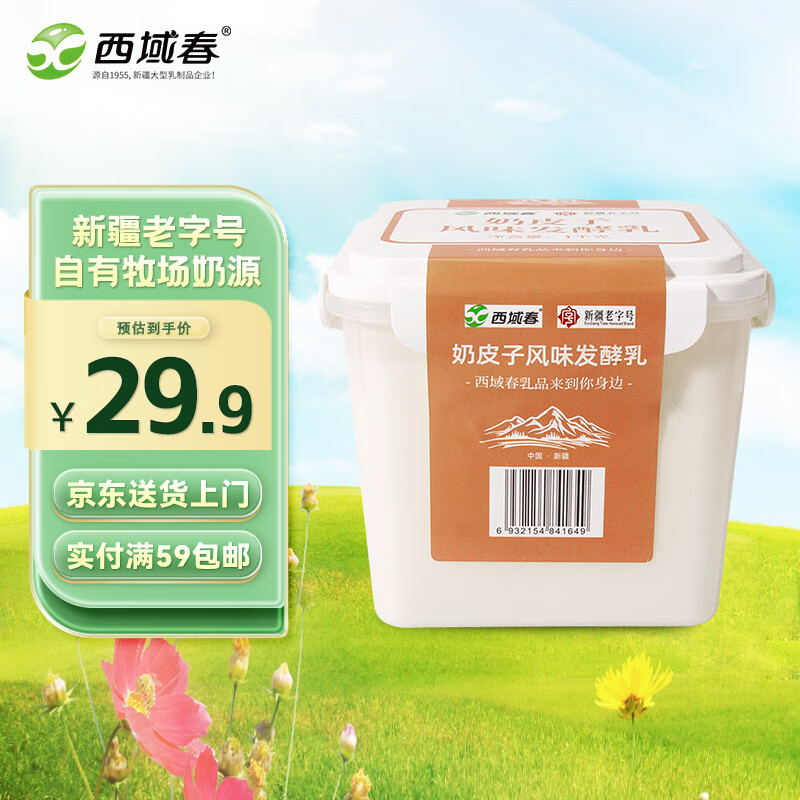 西域春新疆奶皮子低温酸奶1000g*1桶 17.9元 - 86线报