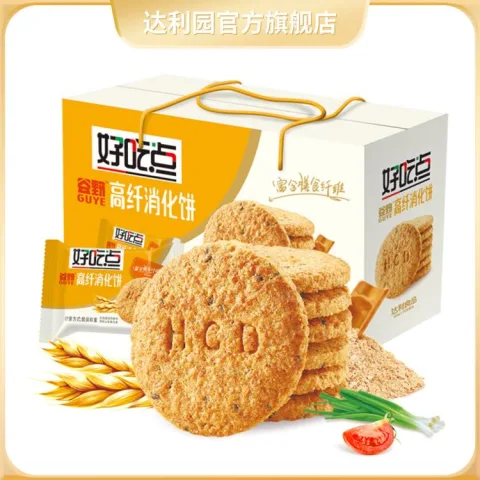 好吃点 高纤粗粮蔬菜饼干800g 18元