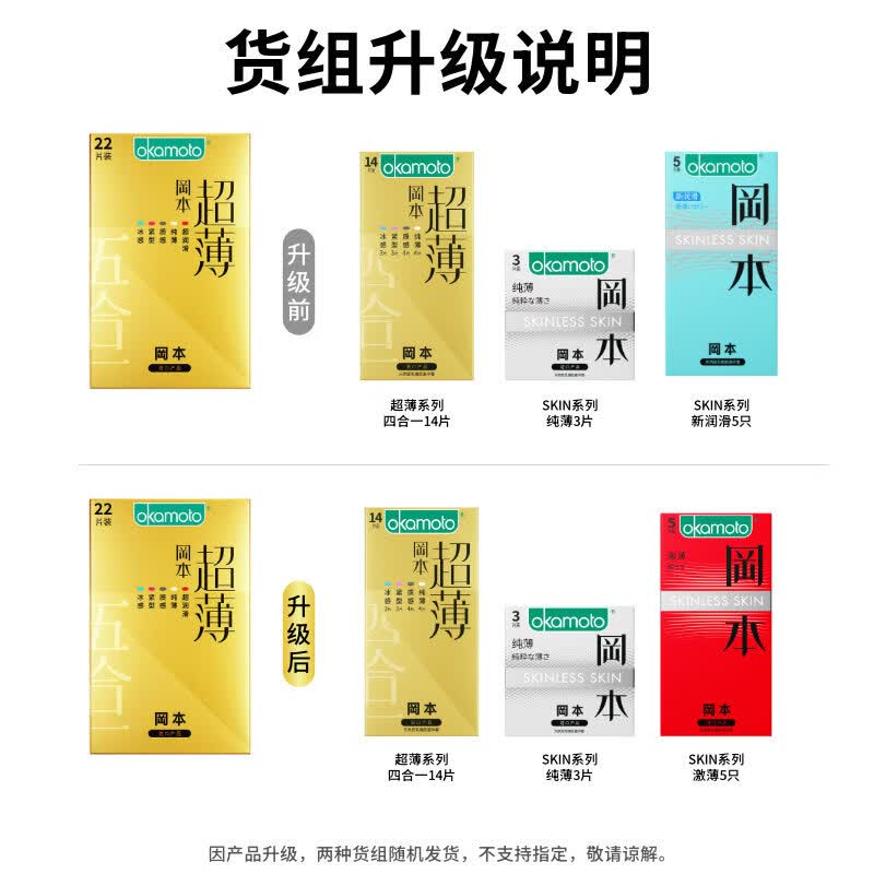 冈本超薄五合一安全套鎏金礼盒22片装 31.4元 - 86线报