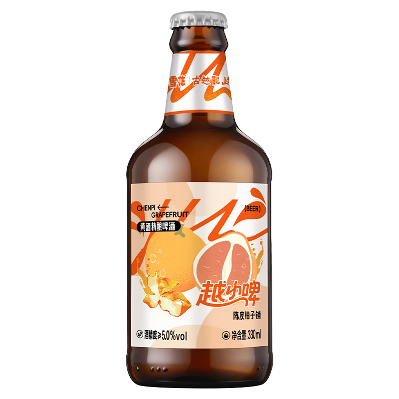 雪花啤酒 越小啤 陈皮柚子铺黄酒精酿啤酒330ml 3.9元 实付3.9元 - 清风线报
