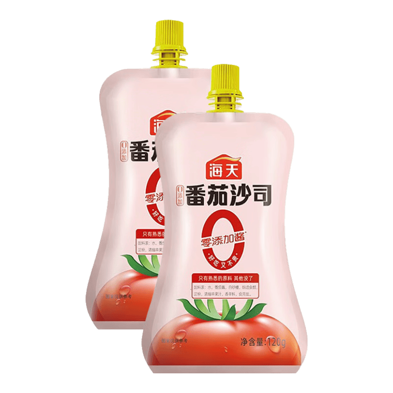 海天0添加番茄沙司120克挤挤装×2 3.9元 - 86线报