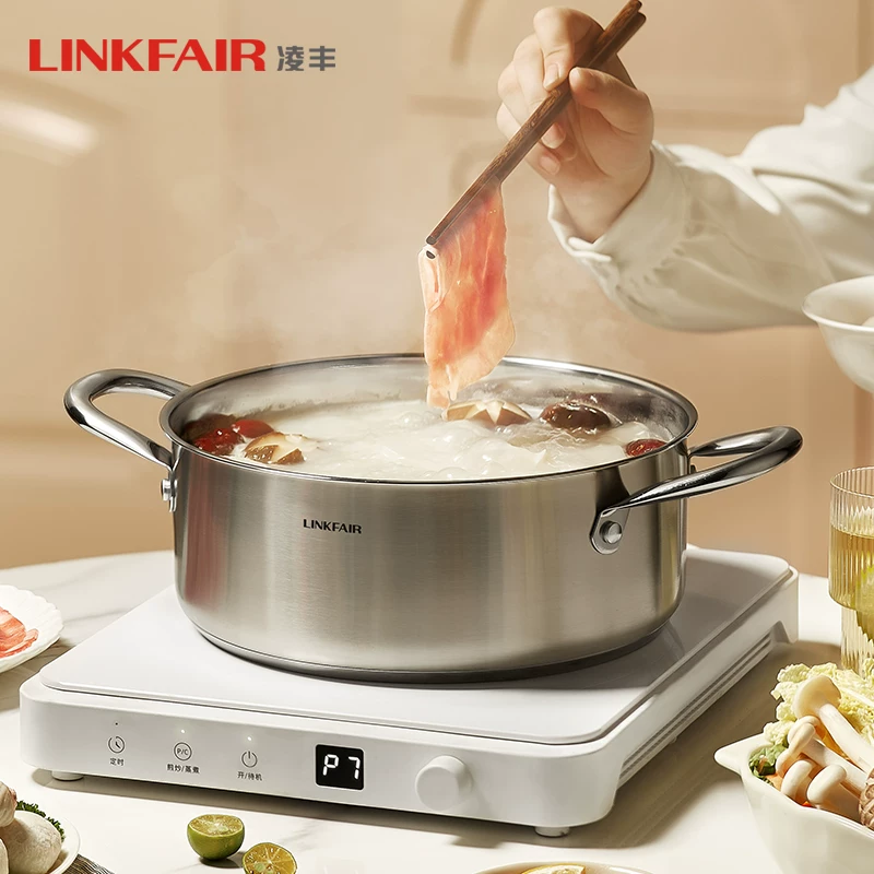 凌丰304不锈钢清汤锅家用加厚2-3人适用24cm/约3升 159元 - 线报酷