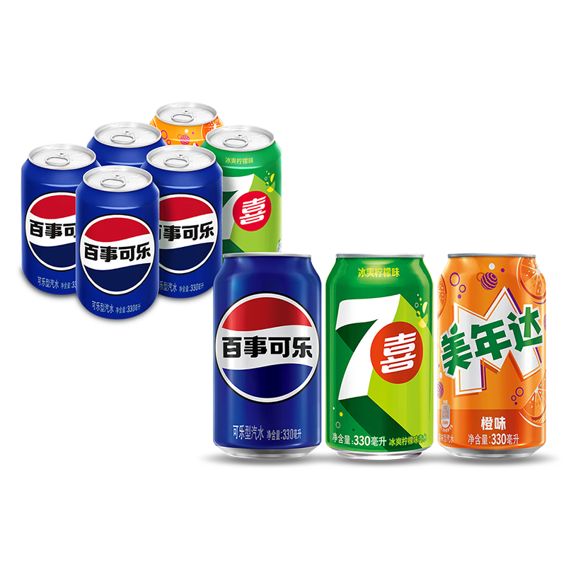 百事可乐330ml×6罐经典碳酸汽水 10.9元 - 86线报