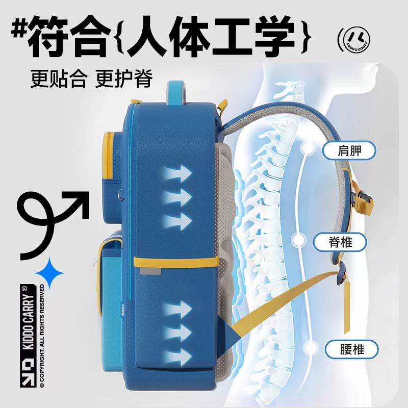 晨光护脊减负儿童书包蓝绿色-大号送笔袋+补习袋 89元 - 86线报