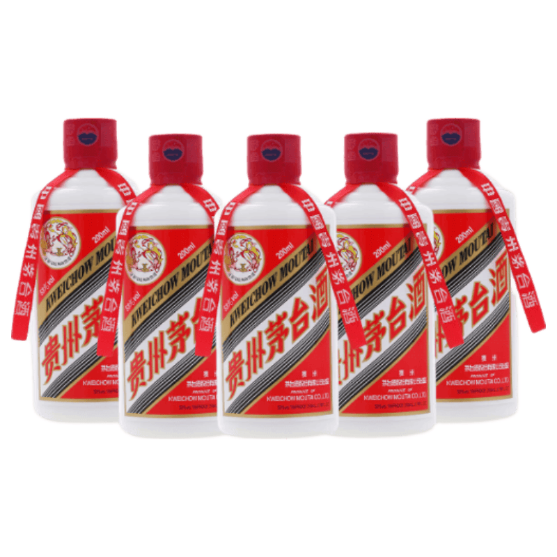 茅台飞天53度200ml*5瓶共1000ml组合装 2998元 - 线报酷