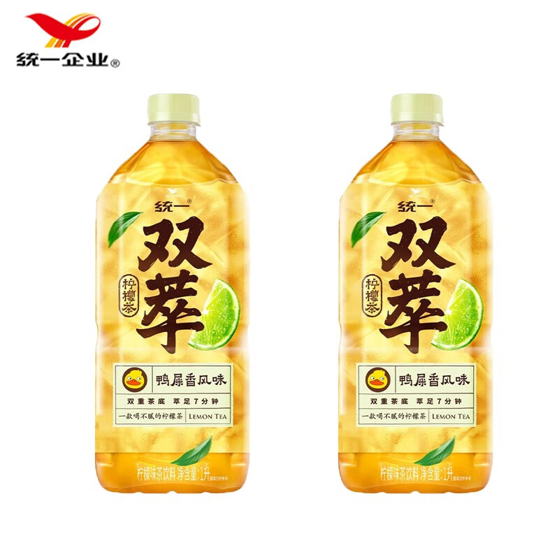 统一双萃柠檬茶1L*2瓶*8瓶整箱装 鸭屎香风味柠檬茶 8.6元 - 86线报