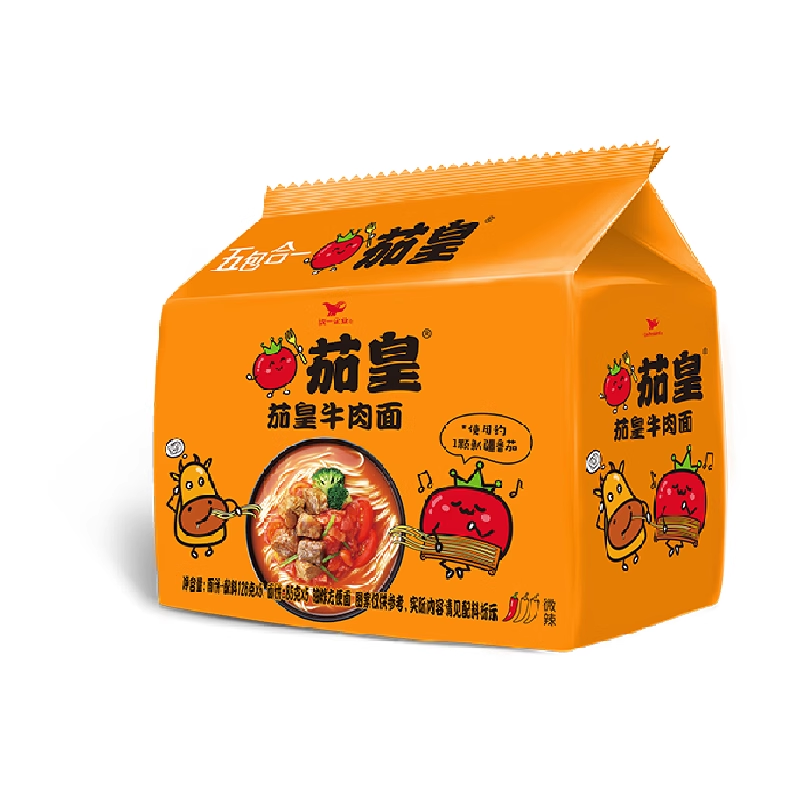统一茄皇番茄牛肉面126g*5袋 13.25元 - 86线报