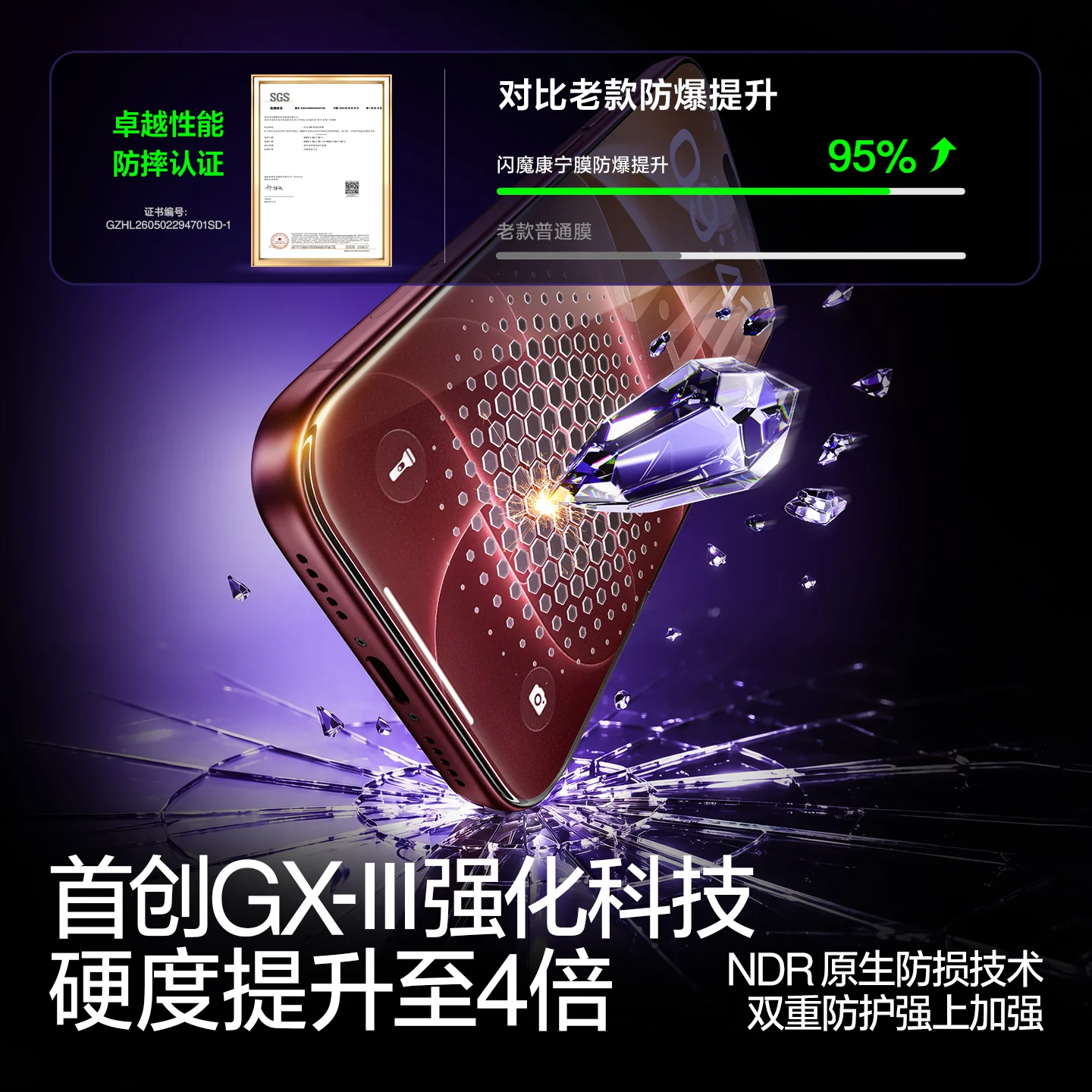 闪魔适用苹果15钢化膜康宁15promax 36.34元 - 线报酷