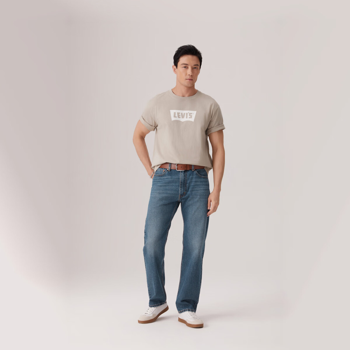 Levi's男士美式复古休闲简约经典水洗555宽松直筒牛仔裤中蓝色 304.05元 - 86线报